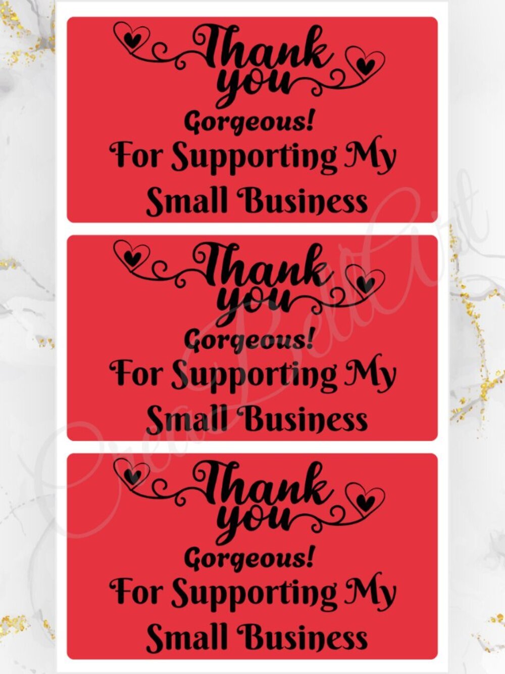 100 Thank You Stickers for Packaging | Small Business Labels